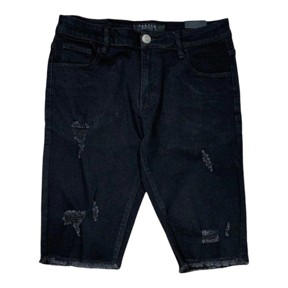 Karter Collection Leon Black Distressed Short Size 38 NWT $60 MSRP